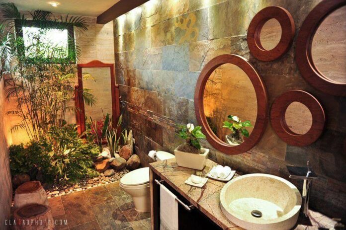 Оформите ванную комнату с использованием экологичных природных материалов
